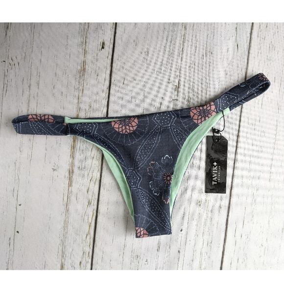 Tavik Swimwear Alma Rose Print Bottoms Medium New - Picture 1 of 3